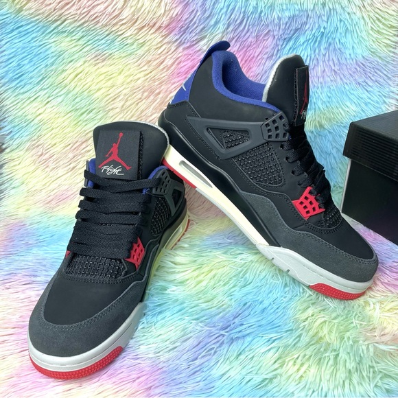 Jordan 4 Retro Rare Air -Men’ Athletic Basketball Shoes Sneakers -Velcro Design - Picture 1 of 10